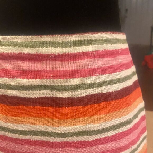 Talbots Multicolor Stripe Linen Pencil‎ Skirt Size 14 - Picture 3 of 13